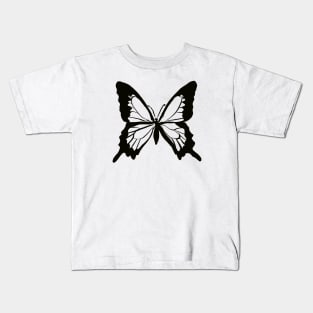Black Butterfly Kids T-Shirt
